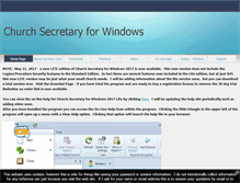 Tablet Screenshot of churchsecretaryforwindows.com